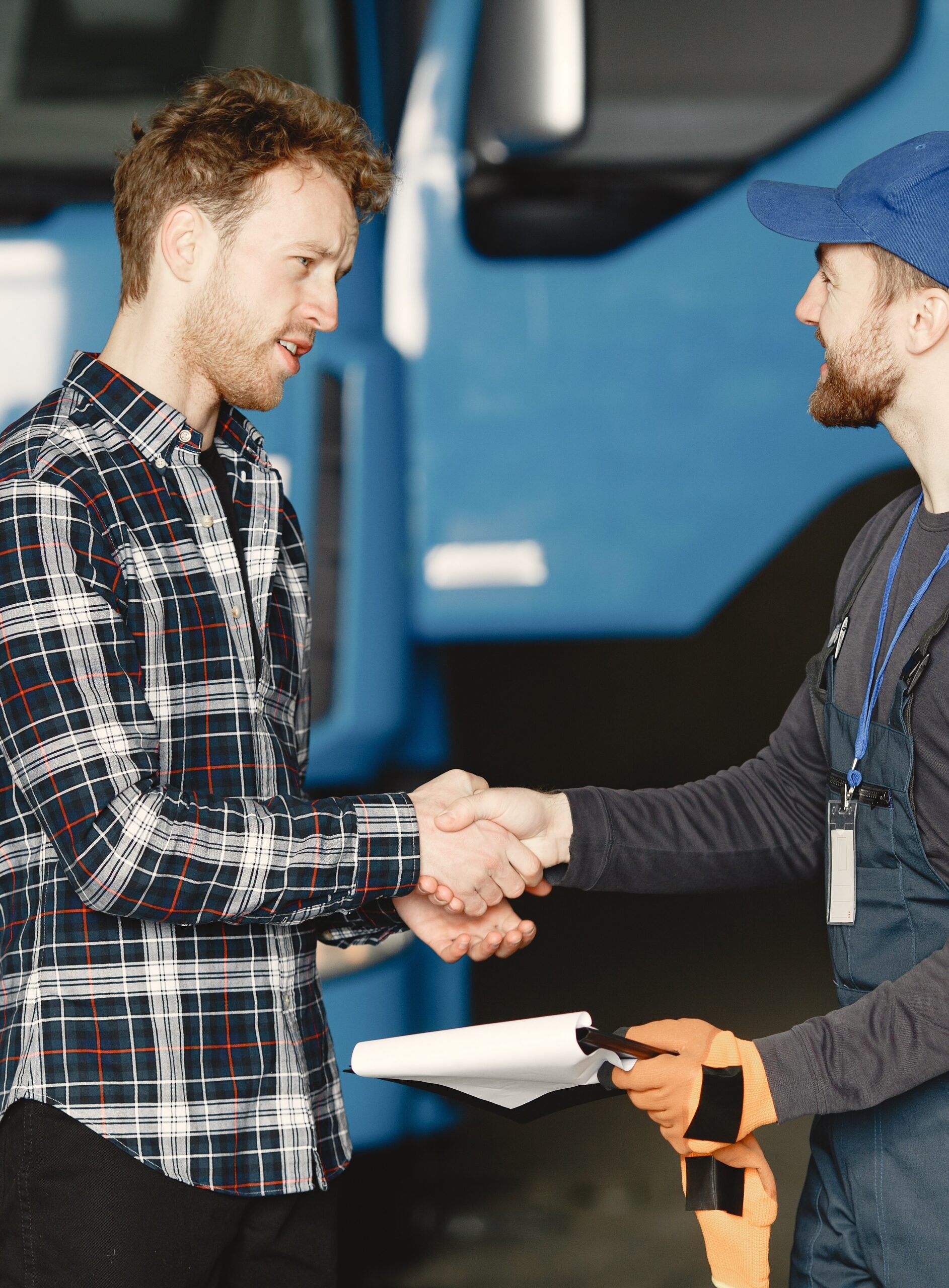two guys talking